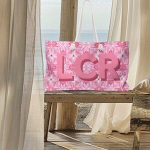 Personalized Bag, Weekender Bag, Custom Bag, Monogram Bag, Floral Weekender Bag,